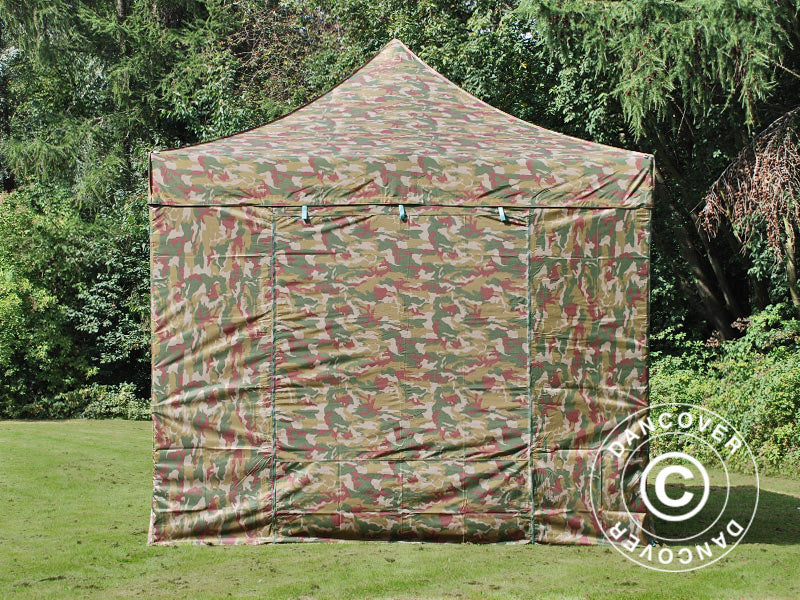 Tente Pliante FleXtents PRO 3x6m Camouflage, avec 6 cotés