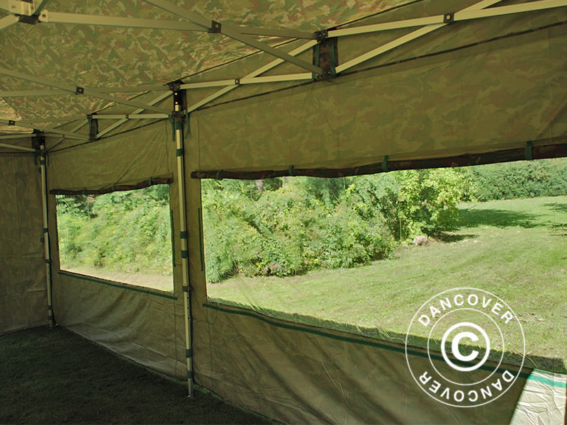Tente Pliante FleXtents PRO 3x6m Camouflage, avec 6 cotés