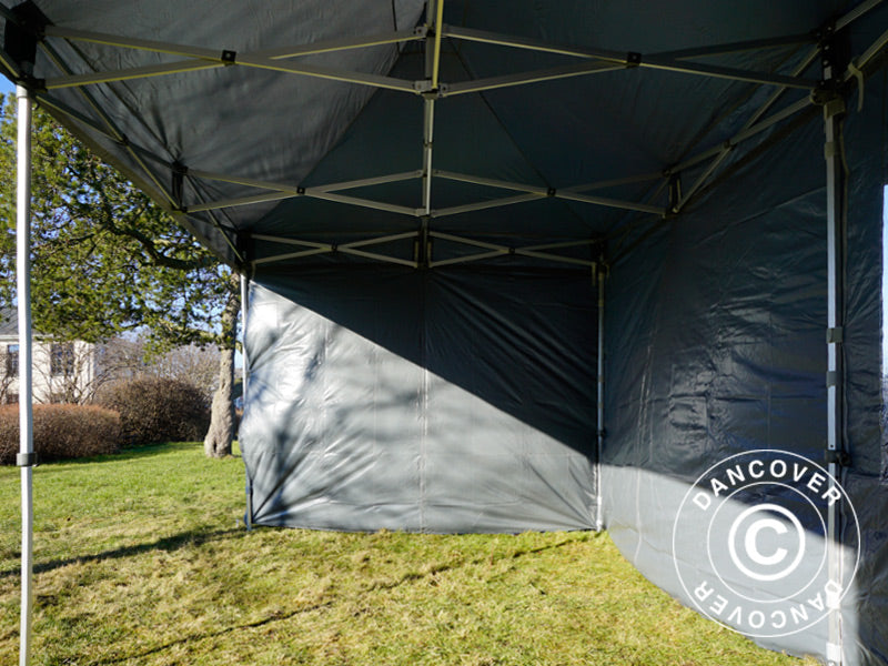Faltzelt FleXtents PRO 3x6m Grau, mit 6 Seitenwänden