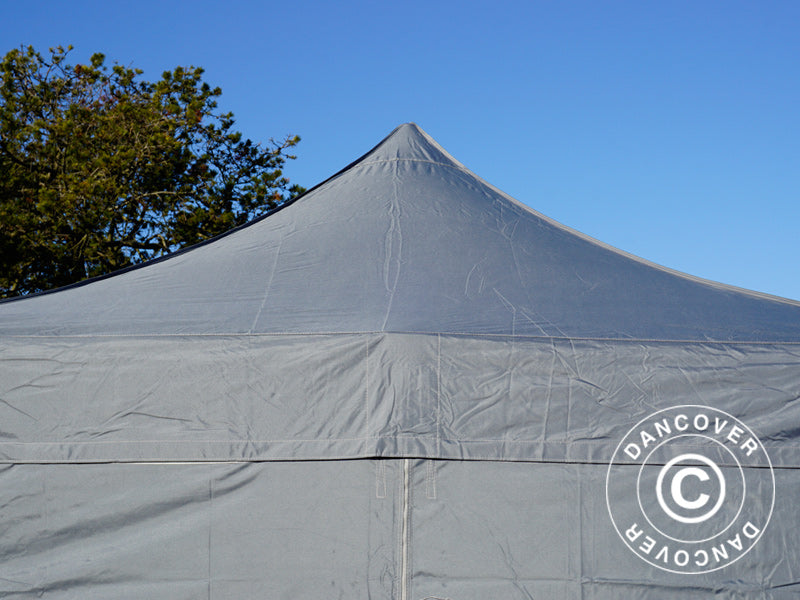 Faltzelt FleXtents PRO 3x6m Grau, mit 6 Seitenwänden