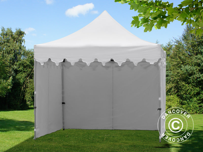 Tente Pliante FleXtents PRO "Morocco" 3x3m Blanc, avec 4 cotés