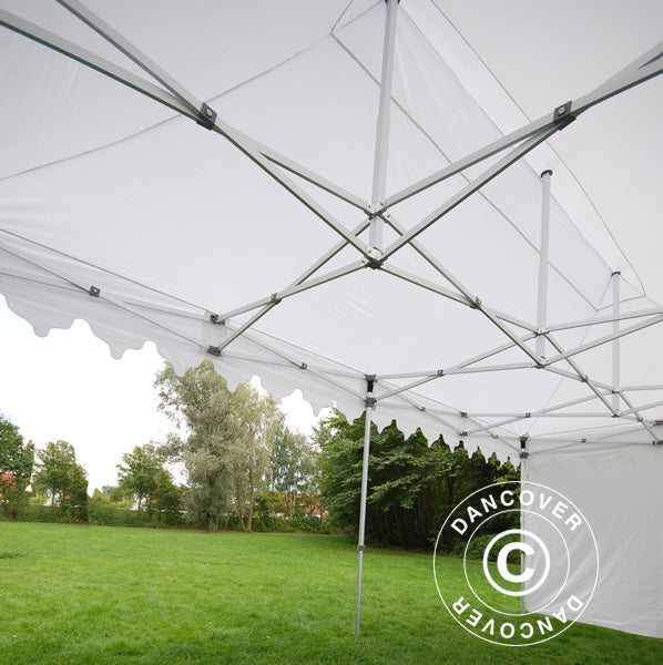 Faltzelt FleXtents PRO "Morocco" 3x6m Weiß, mit 6 Seitenwänden