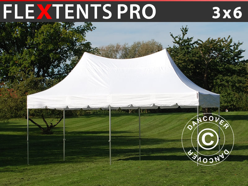 Tente pliable FleXtents PRO Peak Pagoda 3x6m Blanc
