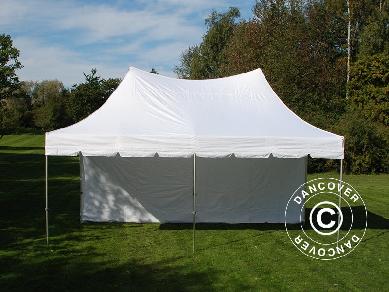 Tente pliable FleXtents PRO Peak Pagoda 3x6m Blanc, Incl. 6 parois latérales