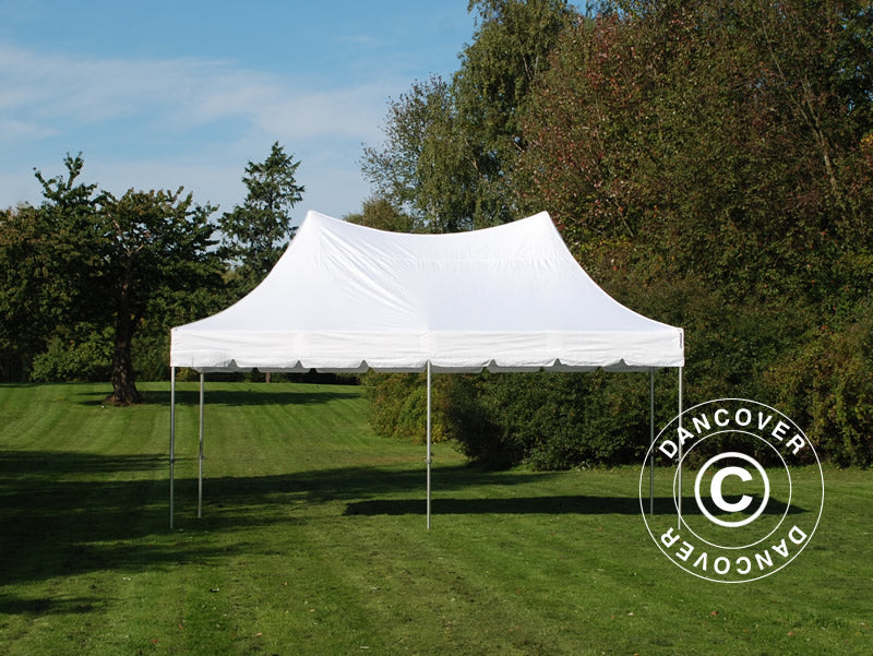Tente pliable FleXtents PRO Peak Pagoda 3x6m Blanc, Incl. 6 parois latérales
