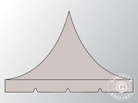 Toiture pour Tente pliante FleXtents PRO Pagoda 3x6m, Latte