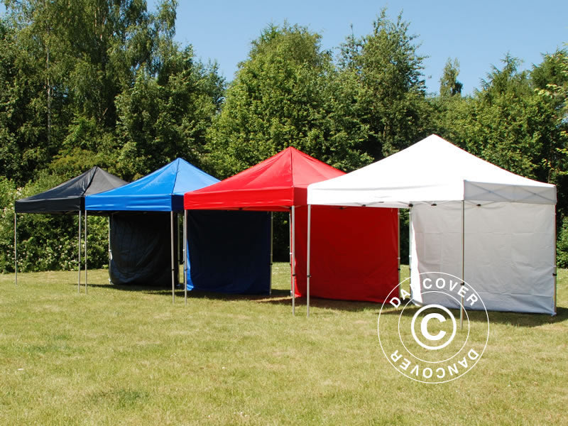 Gazebo pieghevole FleXtents Xtreme 60 3x3m Nero, inclusi 4 fianchi