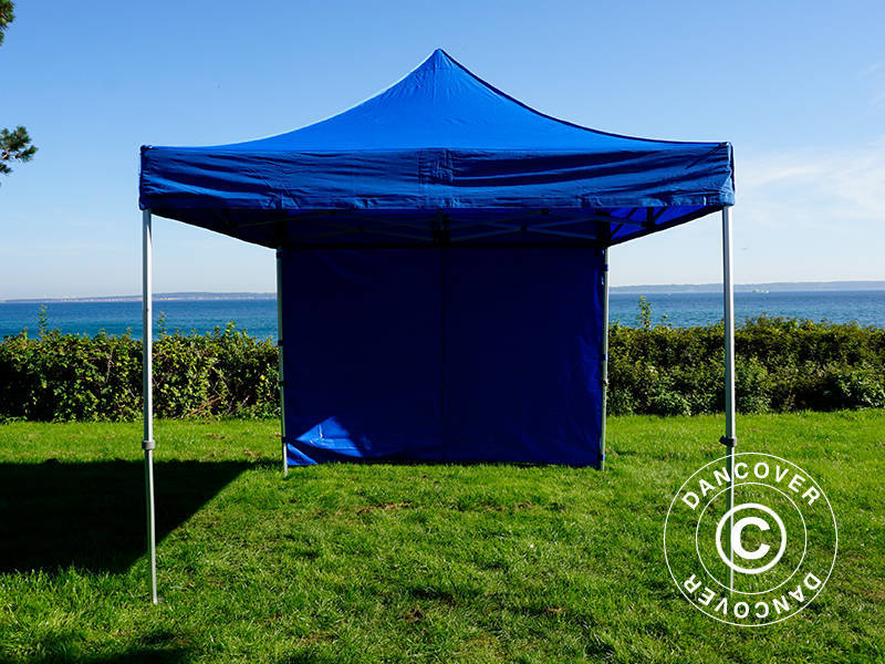 Tente pliante FleXtents Xtreme 60 3x3m Bleu, avec 4 cotés
