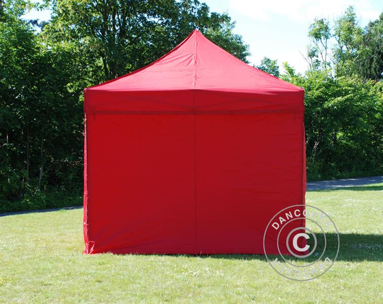 Gazebo pieghevole FleXtents Xtreme 60 3x3m Rosso, inclusi 4 fianchi