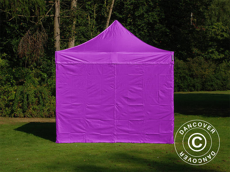 Gazebo pieghevole FleXtents Xtreme 50 Vintage Style 3x3m Viola, inclusi 4 fianchi
