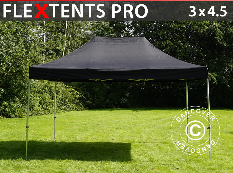 Faltzelt FleXtents PRO 3x4,5m Schwarz