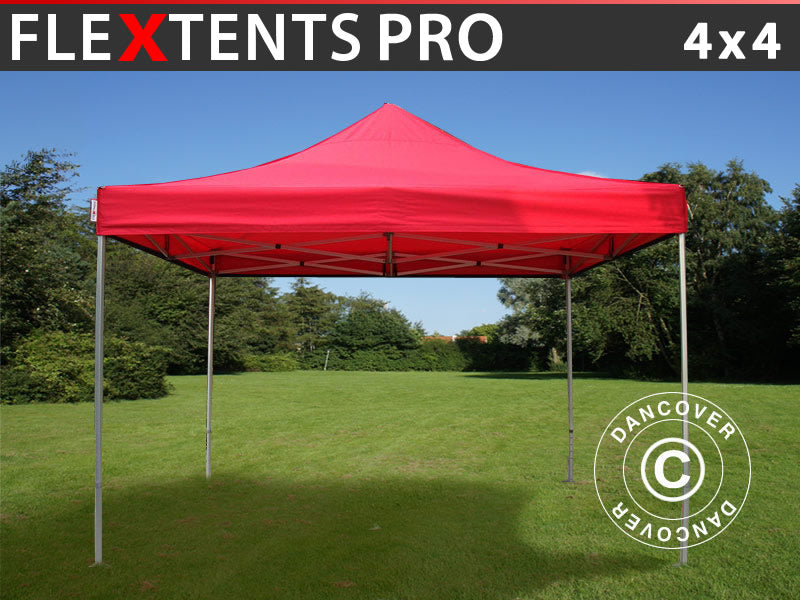 Tente pliante FleXtents PRO 4x4m Rouge