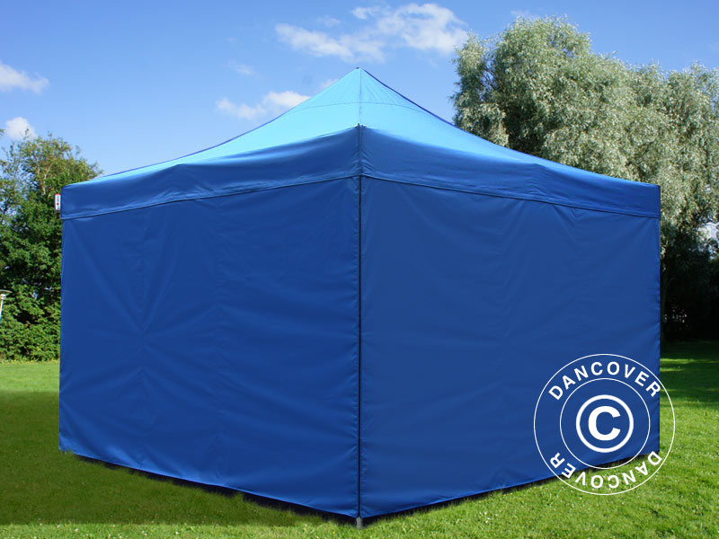 Tente pliante FleXtents PRO 4x4m Bleu, avec 4 cotés