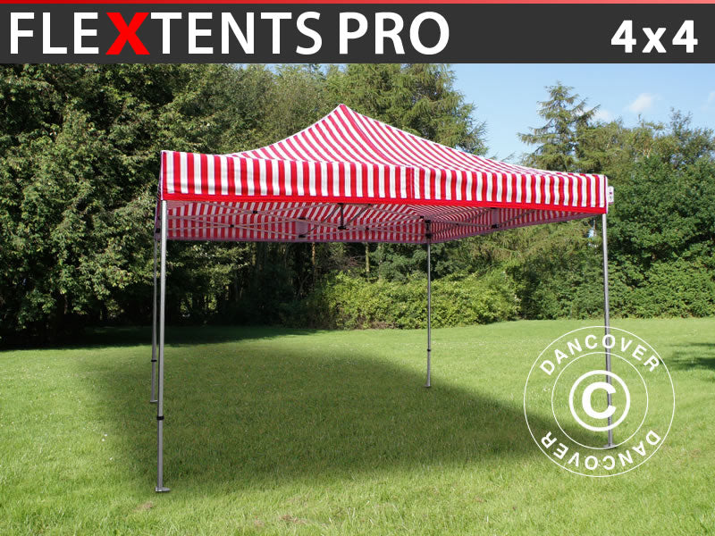 Tente pliante FleXtents PRO 4x4m Rayé