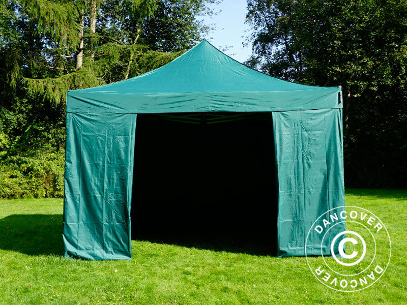 Faltzelt FleXtents Xtreme 50 4x4m Grün, mit 4 Seitenwänden
