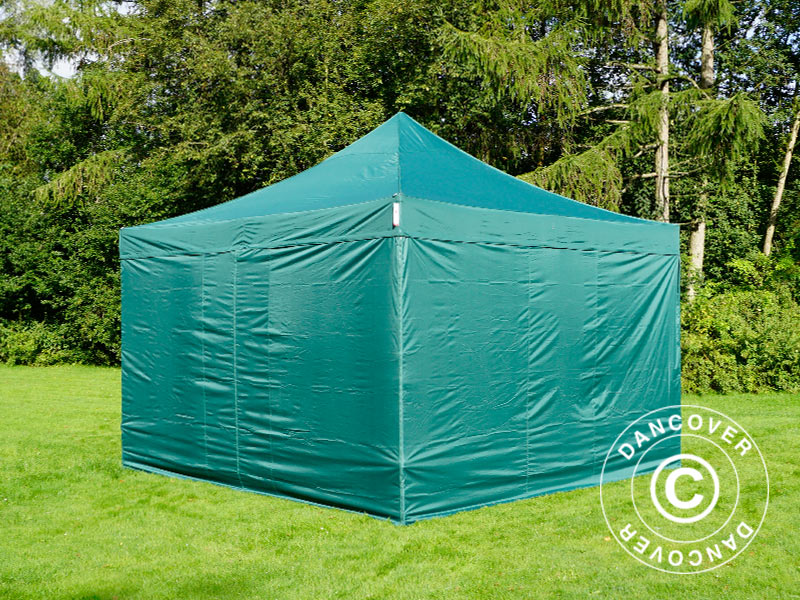 Faltzelt FleXtents Xtreme 50 4x4m Grün, mit 4 Seitenwänden