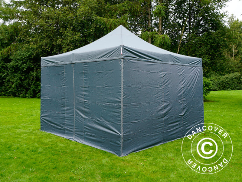 Tente pliante FleXtents Xtreme 50 4x4m Gris, avec 4 cotés