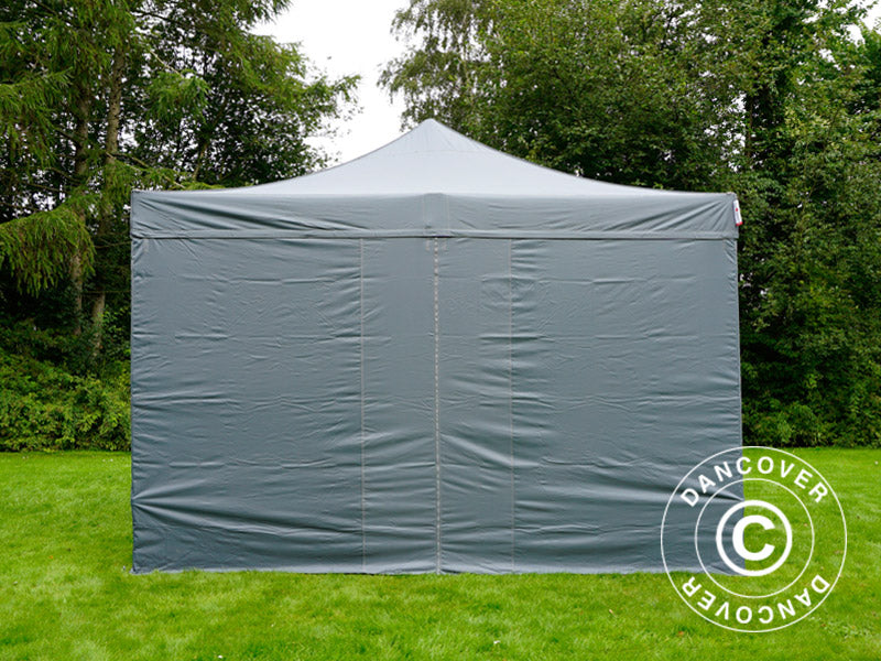 Tente pliante FleXtents Xtreme 50 4x4m Gris, avec 4 cotés