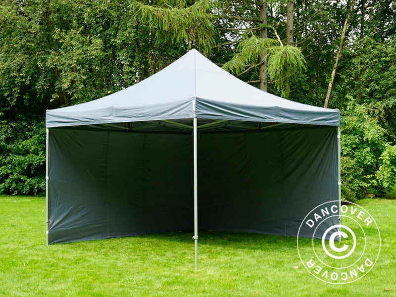 Tente pliante FleXtents Xtreme 50 4x4m Gris, avec 4 cotés
