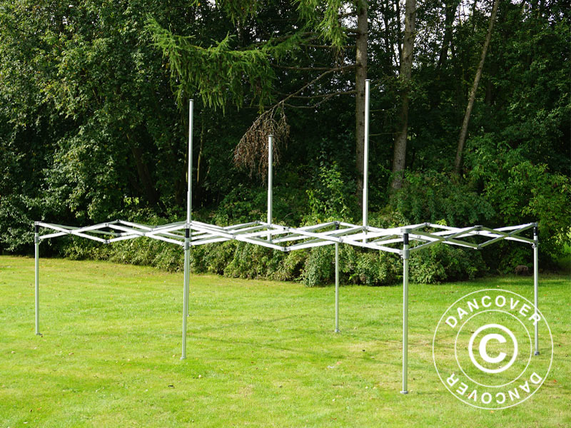 Tente pliante FleXtents PRO Peak Pagoda 3x6m Latte, Incl. 6 parois latérales
