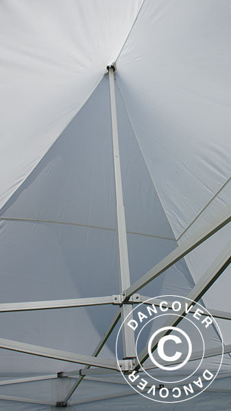 Gazebo pieghevole FleXtents PRO Peak Pagoda 4x8m Bianco, incluso 6 pareti laterali