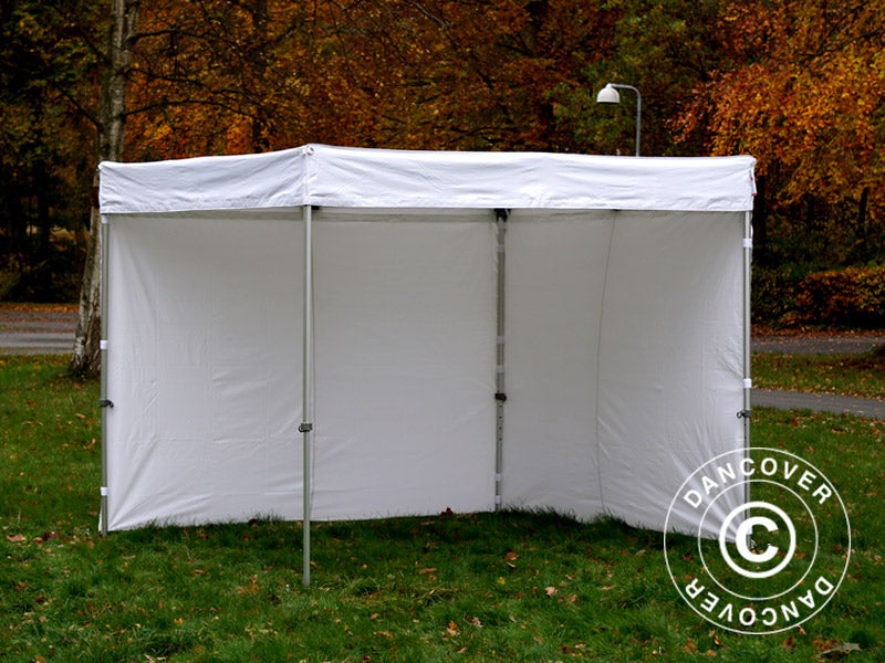 Gazebo rapido FleXtents® PRO Exhibition con pareti laterali, 3x3m, Bianco, Ritardante di Fiamma