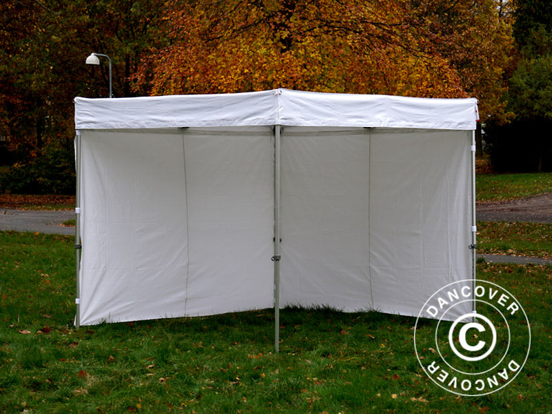 Gazebo rapido FleXtents® PRO Exhibition con pareti laterali, 3x3m, Bianco, Ritardante di Fiamma