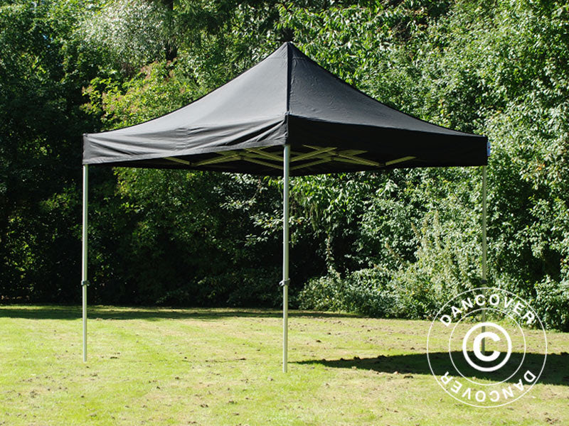 Gazebo pieghevole FleXtents PRO 3x3m Nero, Ignifugo