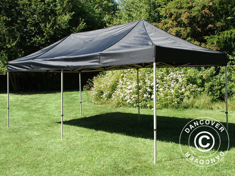 Tente Pliante FleXtents Xtreme 50 3x6m Noir, Ignifugé, avec 6 cotés