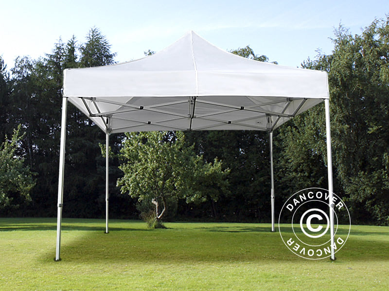 Faltzelt FleXtents Xtreme 50 4x4m Weiß, Flammenhemmend, mit 4 Seitenwänden