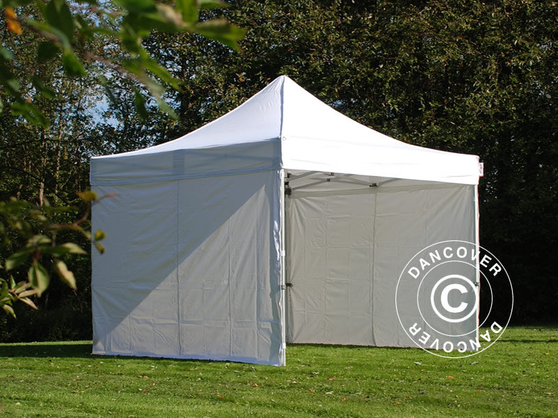 Tente pliante FleXtents Xtreme 50 4x4m Blanc, Ignifugé, avec 4 cotés