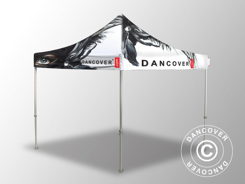 Gazebo pieghevole FleXtents PRO con completa stampa digitale, 3x4,5m