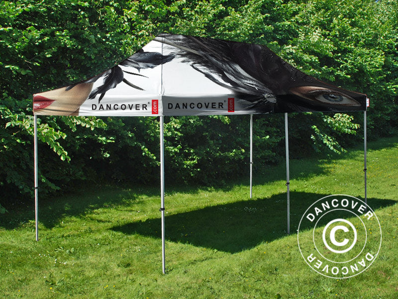 Gazebo pieghevole FleXtents PRO con completa stampa digitale, 4x8m