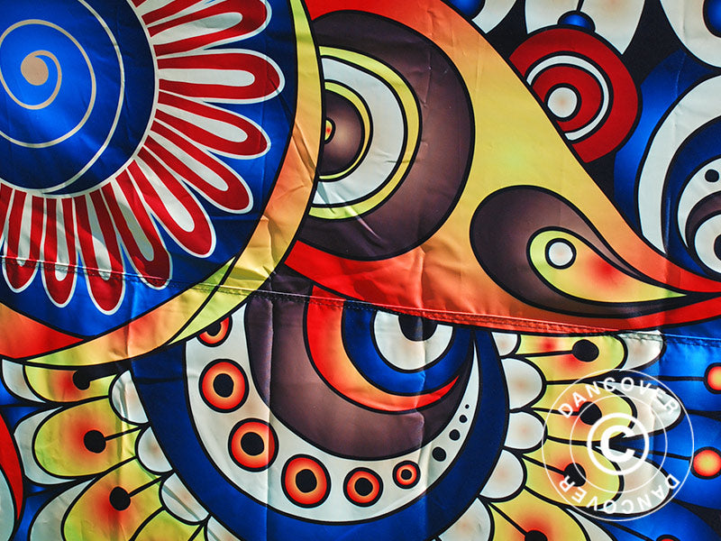 Tente pliante FleXtents PRO avec impression numérique, 3x6m, incl. 4 parois