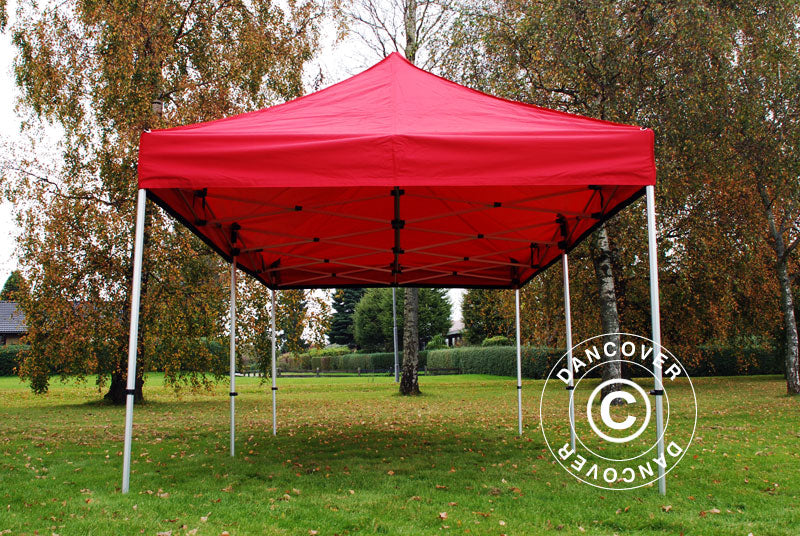 Tente pliante FleXtents Xtreme 60 3x6m Rouge, avec 6 cotés