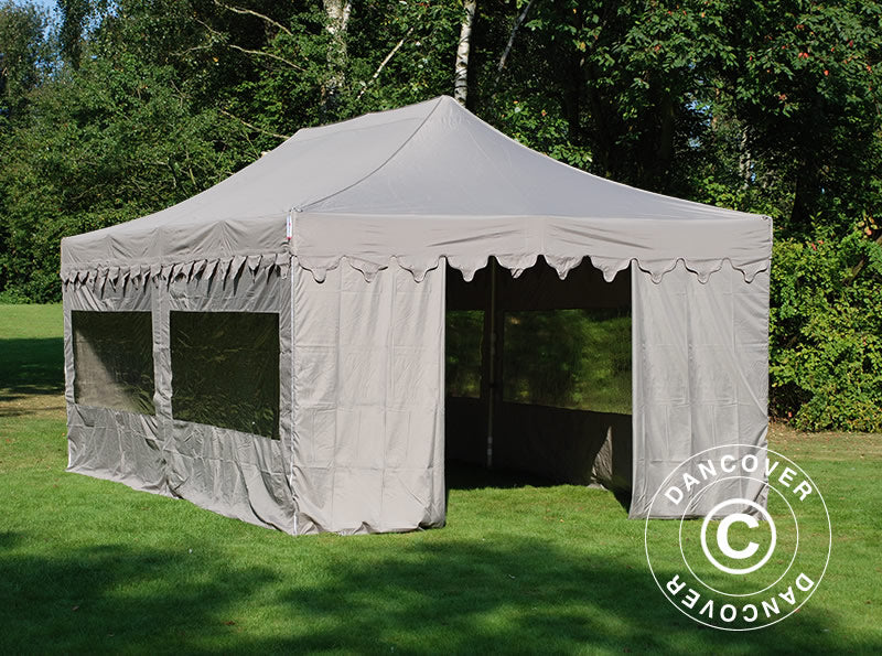 Tente Pliante FleXtents PRO "Morocco" 4x8m Latte, avec 6 cotés