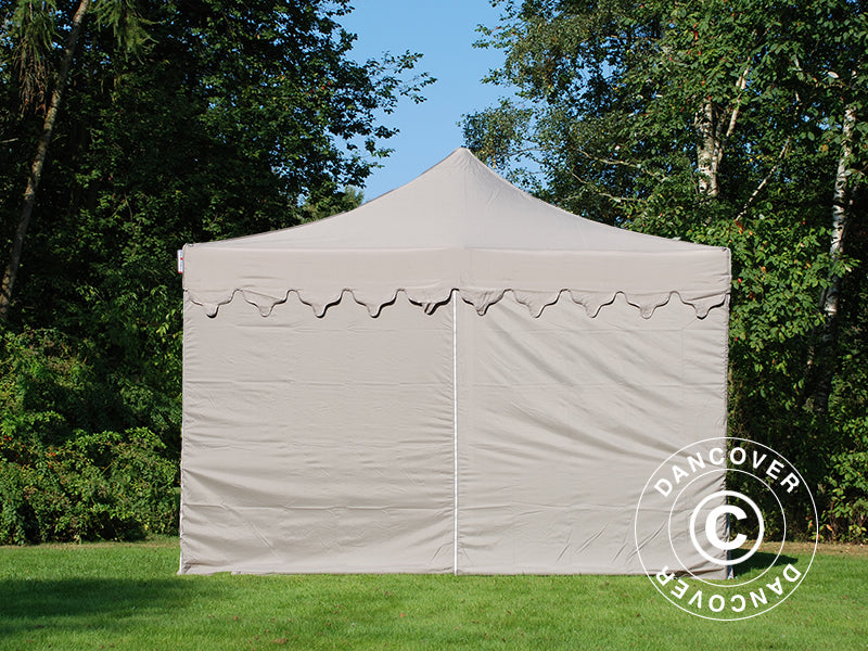 Tente Pliante FleXtents PRO "Morocco" 4x8m Latte, avec 6 cotés