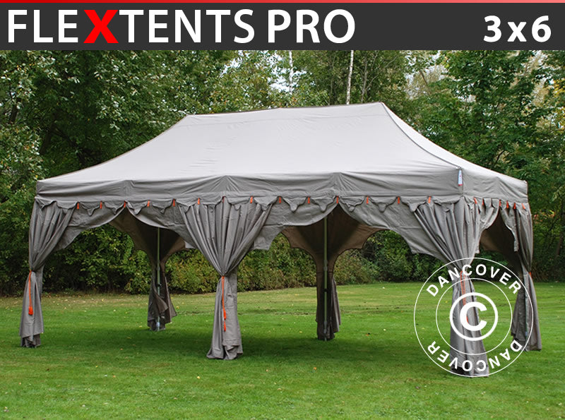 Tente Pliante FleXtents PRO "Raj" 3x6m Latte/Orange