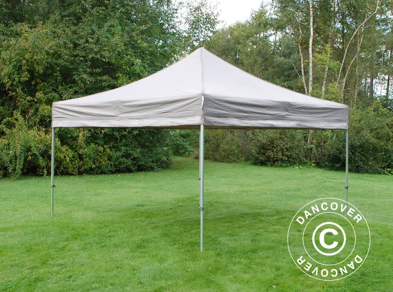 Tente Pliante FleXtents PRO 4x4m Latte, avec 4 rideaux décoratifs