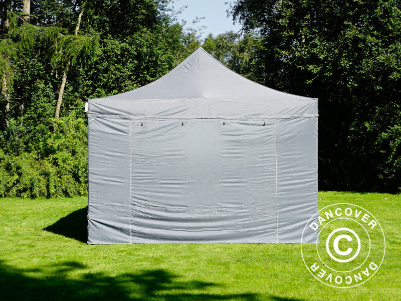 Gazebo pieghevole FleXtents Xtreme 50 4x6m Grigio, inclusi 8 fianchi