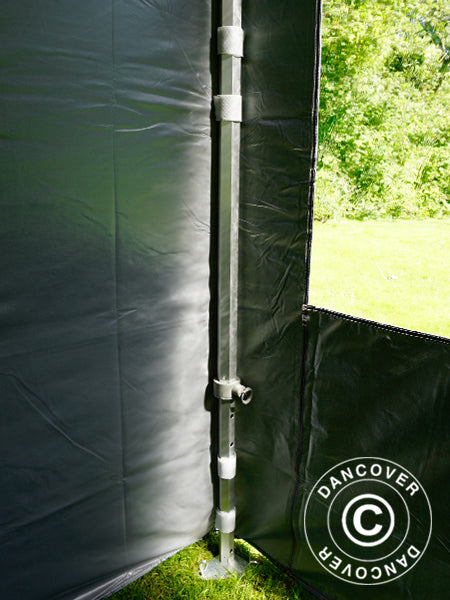 Gazebo pieghevole FleXtents Xtreme 50 4x6m Grigio, inclusi 8 fianchi