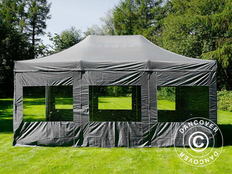 Gazebo pieghevole FleXtents Xtreme 50 4x6m Grigio, inclusi 8 fianchi