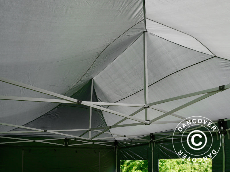 Gazebo pieghevole FleXtents Xtreme 50 4x6m Grigio, inclusi 8 fianchi