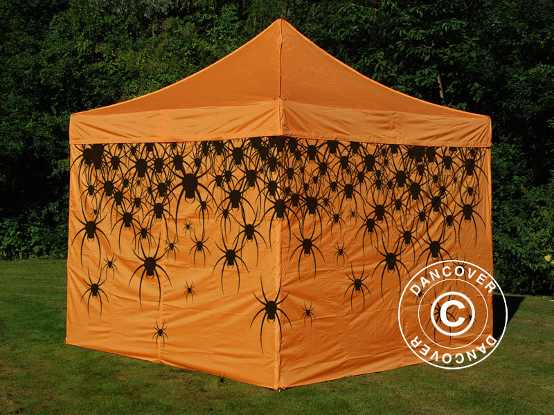 Gazebo pieghevole FleXtents Xtreme 50 con completa stampa digitale, 3x3m, incl. 4 pareti laterali