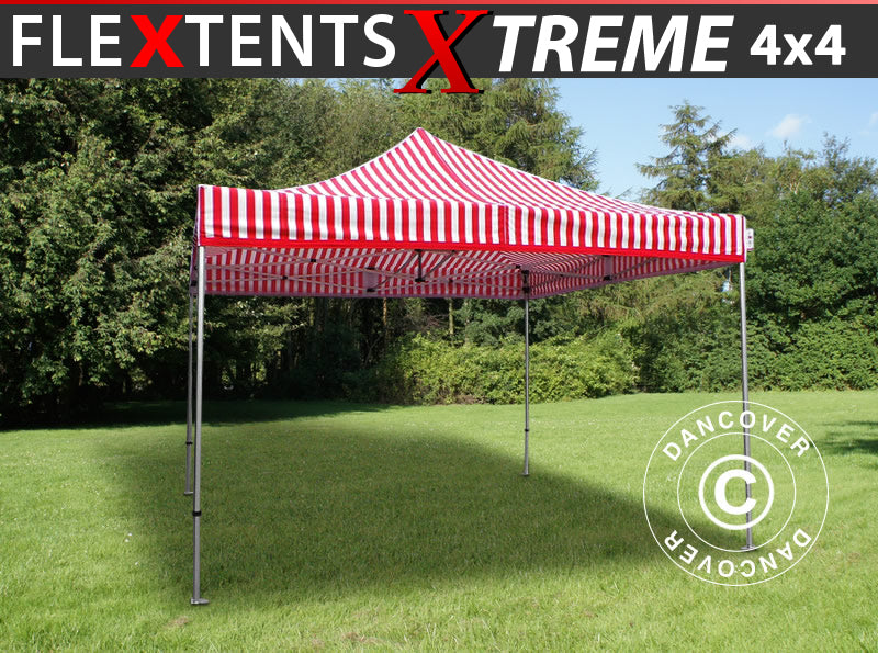 Tente pliante FleXtents Xtreme 50 4x4m Rayé