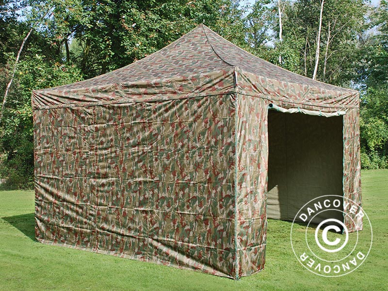 Faltzelt FleXtents Xtreme 50 4x4m Camouflage, mit 4 Seitenwänden