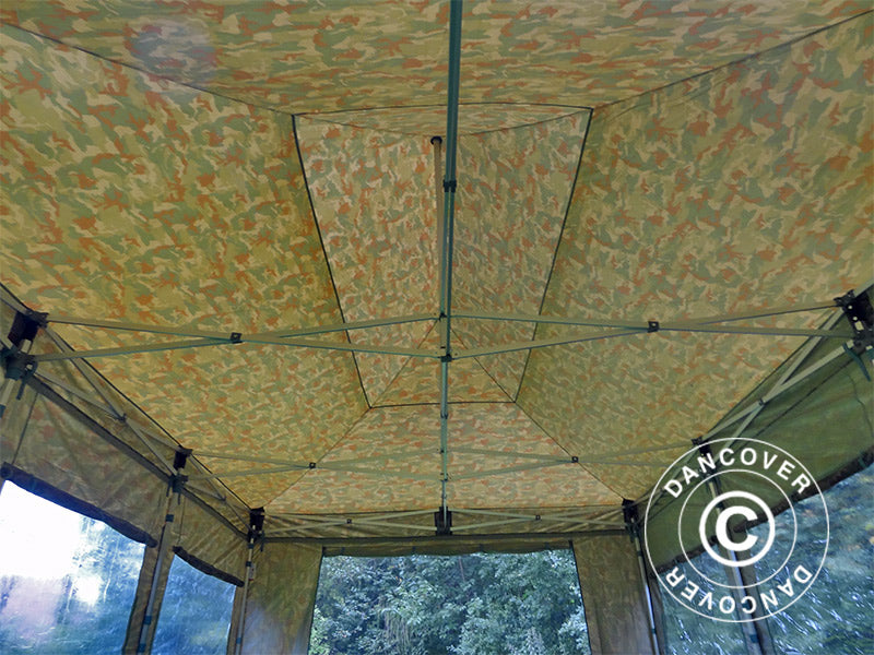 Faltzelt FleXtents Xtreme 50 4x6m Camouflage, mit 8 Seitenwänden