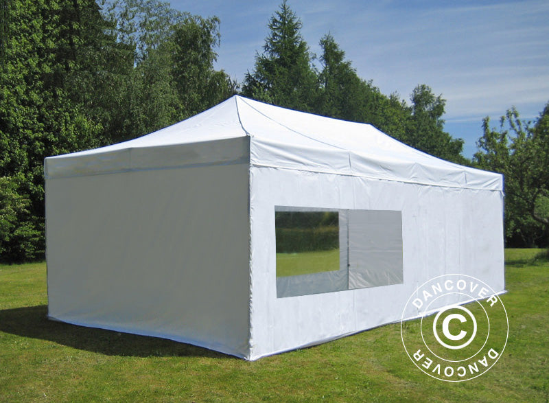 Tente pliante FleXtents Xtreme 50 4x8m Blanc, avec 6 cotés