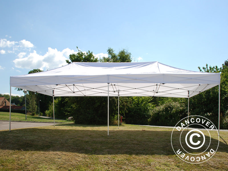Tente pliante FleXtents Xtreme 50 4x8m Blanc, avec 6 cotés