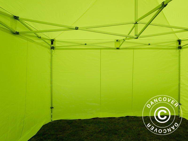 Faltzelt FleXtents Xtreme 50 4x4m Neongelb/grün, mit 4 Seitenwänden